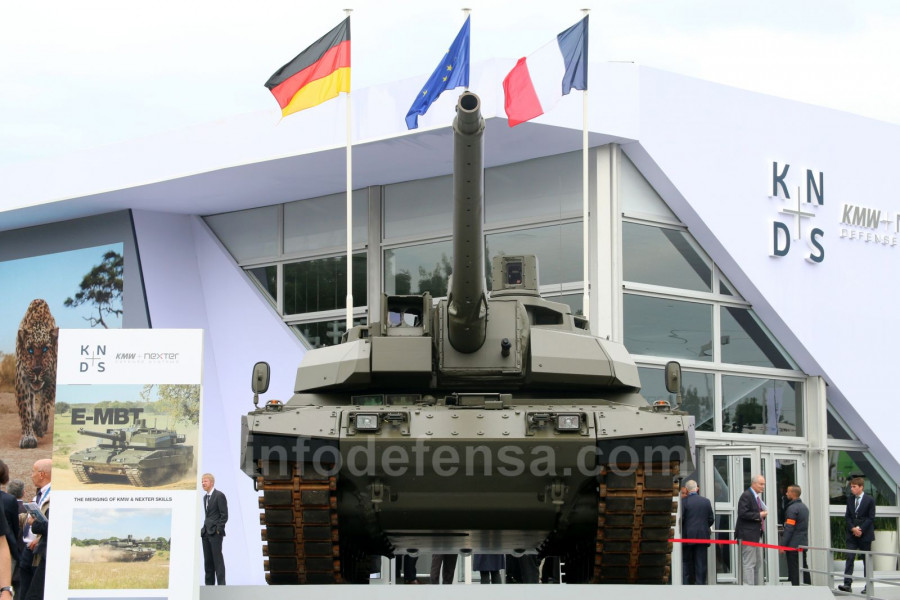 Stand de KNDS en una feria internacional de defensa. Foto Ginés Soriano Forte  Infodefensa.com