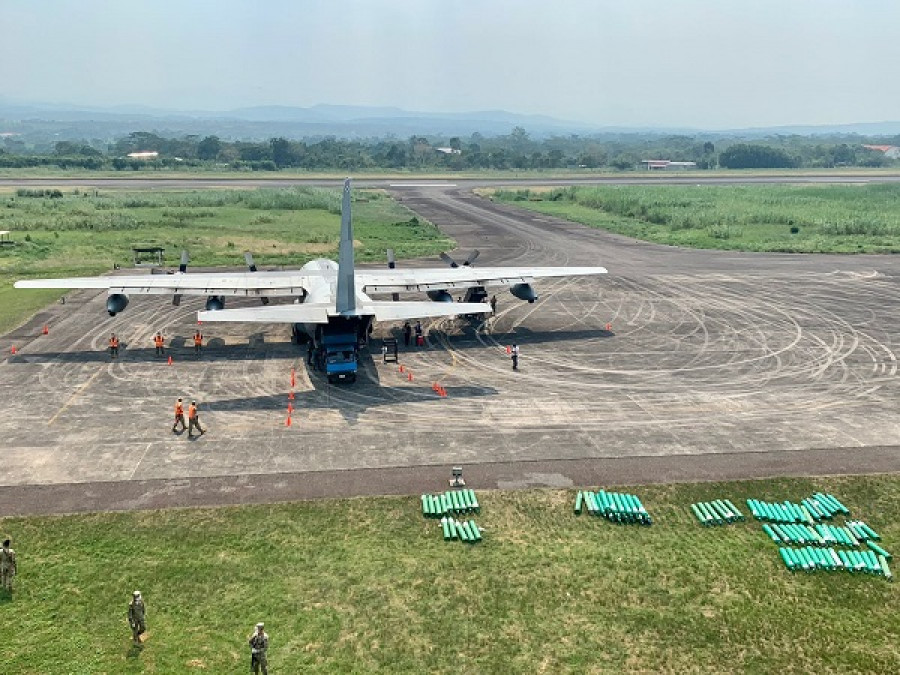 Uno de los dos KC-130H que la Fuerza Aérea del Perú compró a España. Foto FAP