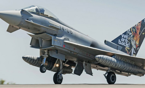 Avión de combate Eurofighter. Foto: Ejército del Aire español