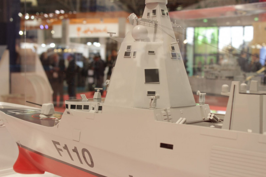 Maqueta de la F-110 en Euronaval. Foto: Infodefensa.com