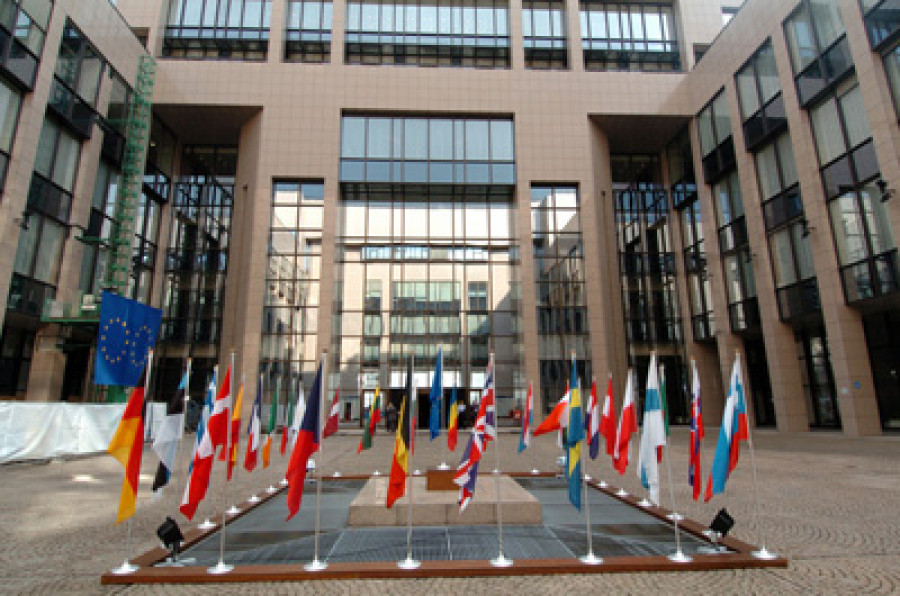 Banderas en el Consejo de Europa. Foto. UE