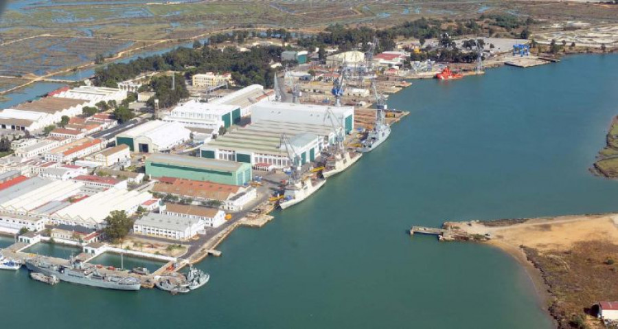 Vista aérea del astillero de San Fernando. Foto: Ayuntamiento de Cádiz