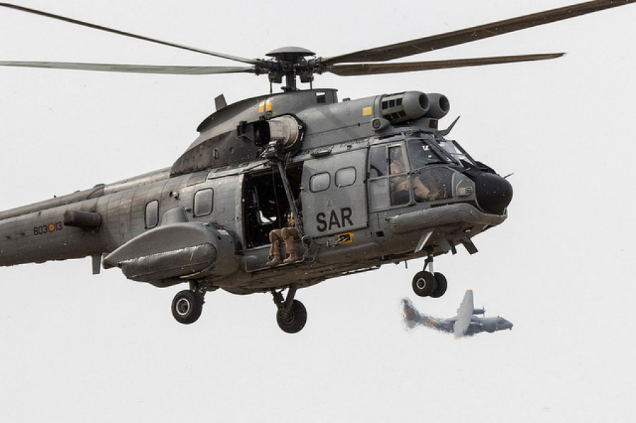 Helicóptero Super Puma. Foto: Ejército del Aire