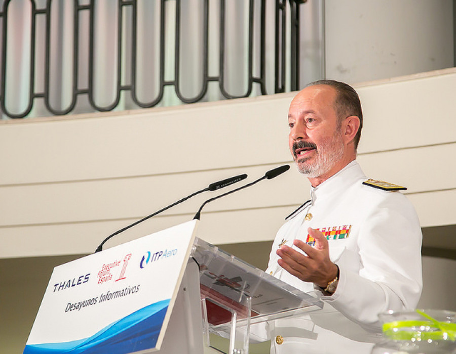 El almirante González Gómez en su intervención del pasado viernes. Foto: Executive Forum