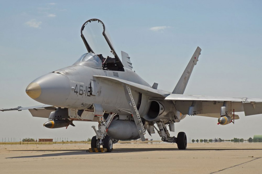 Caza de combate F-18. Foto: Ejército del Aire