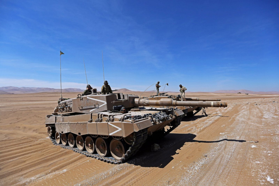 El Leopard 2A4 es la punta de lanza de las unidades acorazadas del Ejército de Chile. Foto: Ministerio de Defensa de Chile