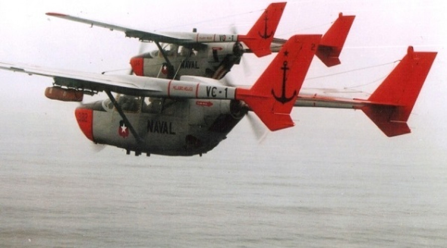 Aviones Cessna O-2 Skymaster con los que contará la Armada uruguaya. Foto: Armada de Chile.