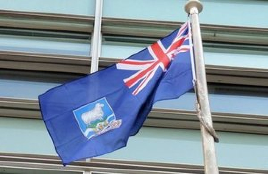Bandera de las Malvinas. Foto: Ministerio de Defensa británico