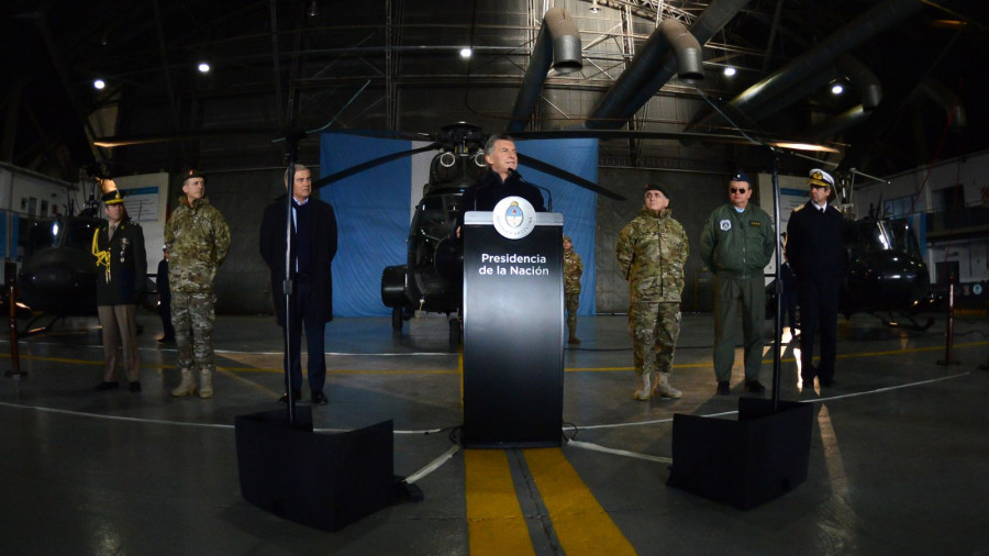 Mauricio Macri anuncia la reforma del Sistema de Defensa Nacional. Foto: Presidencia