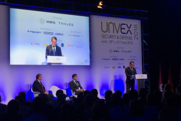 Spain´s Secretary of State for Defense, Agustín Conde, at UNVEX´s Inauguration. Image: Infodefensa.com