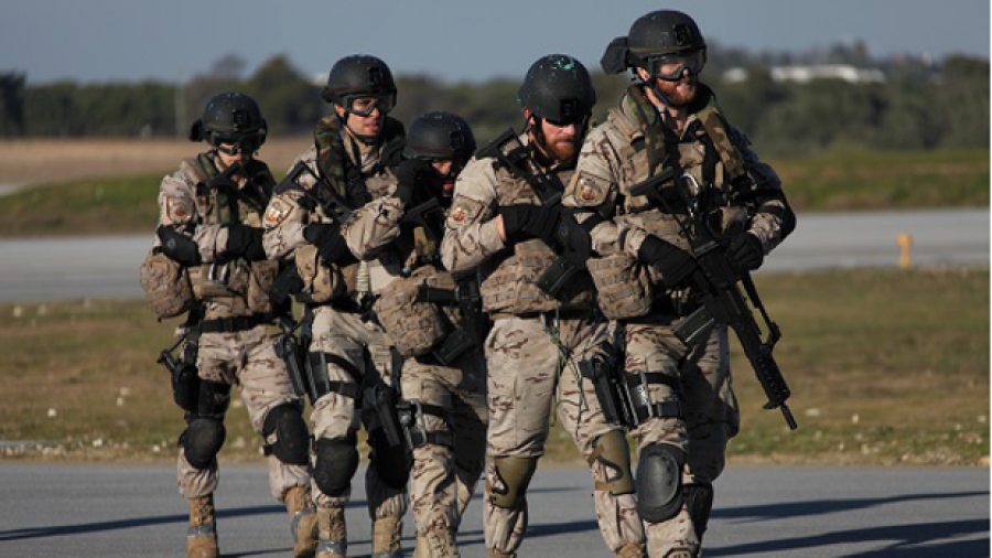 Efectivos de la fuerza de protección. Foto: Armada