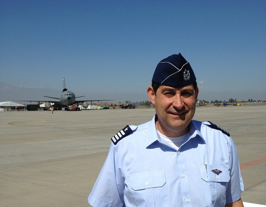 Director ejecutivo de Fidae 2018, coronel de aviación Jaime Reyes. Foto: Oscar Aránguiz