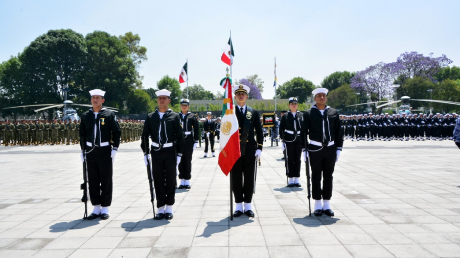 La ceremonia se realizó en el patio de honor de las instalaciones de la Secretaría de Marina. Imagen Semar