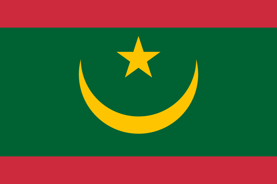 Nueva bandera de Mauritania, oficial desde el pasado agosto.