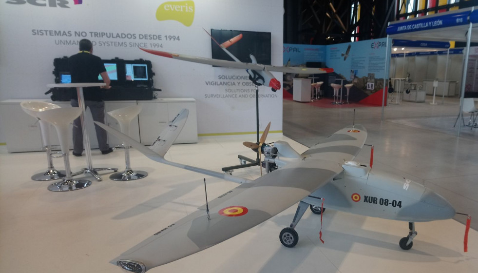 RPAS Tucán y Atlantic de SCR en UNVEX. Foto: Infodefensa.com