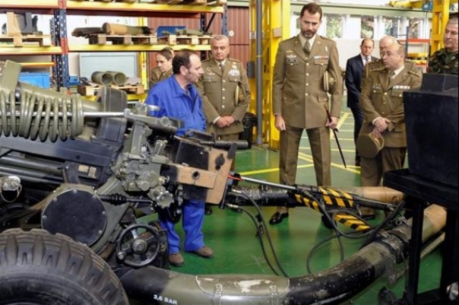 El Rey visita el Parque y Centro de Mantenimiento de Armamento y Material de Artillería. Foto: Casa Real