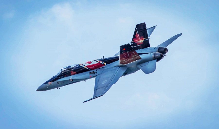 Avión de combate CF-18 de Canadá. Foto: Fuerza Aérea de Canadá