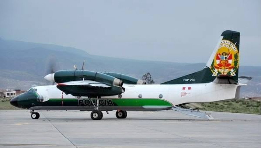 Avión de transporte AN-32B de la Aviación Policial. Foto: Dirección de Aviación Policial