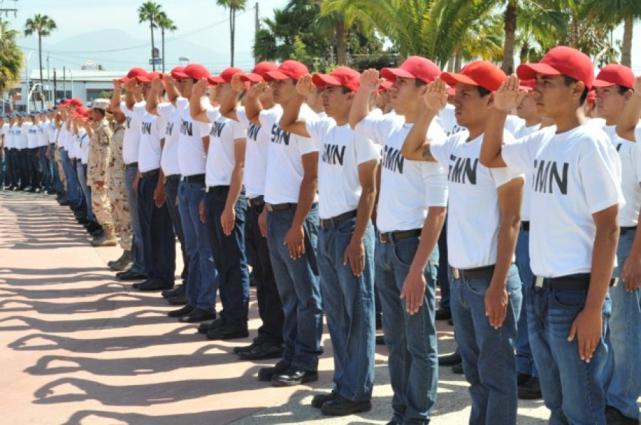 Conscriptos del servicio militar nacional en México. Imagen Sedena