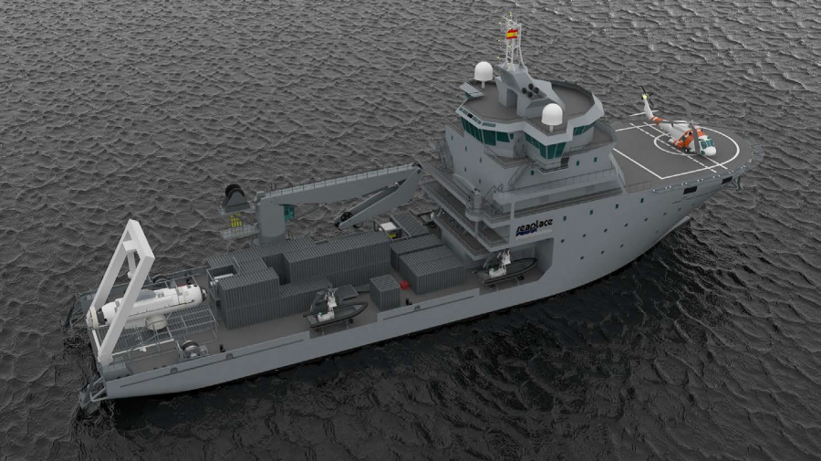 Diseño del BAM conforme al proyecto de la empresa Seaplace. Foto: Armada