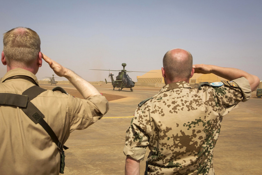 Helicóptero Tigre alemán desplegado en Mali. Foto: Marc Tessensohn  Bundeswehr
