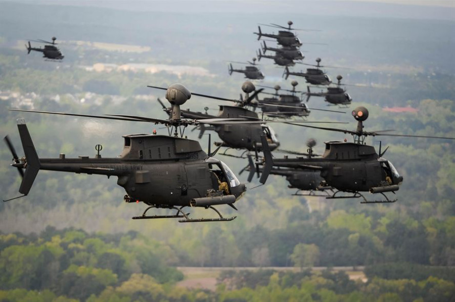Helicópteros OH-58D Kiowa. Foto: Departamento de Defensa de EEUU