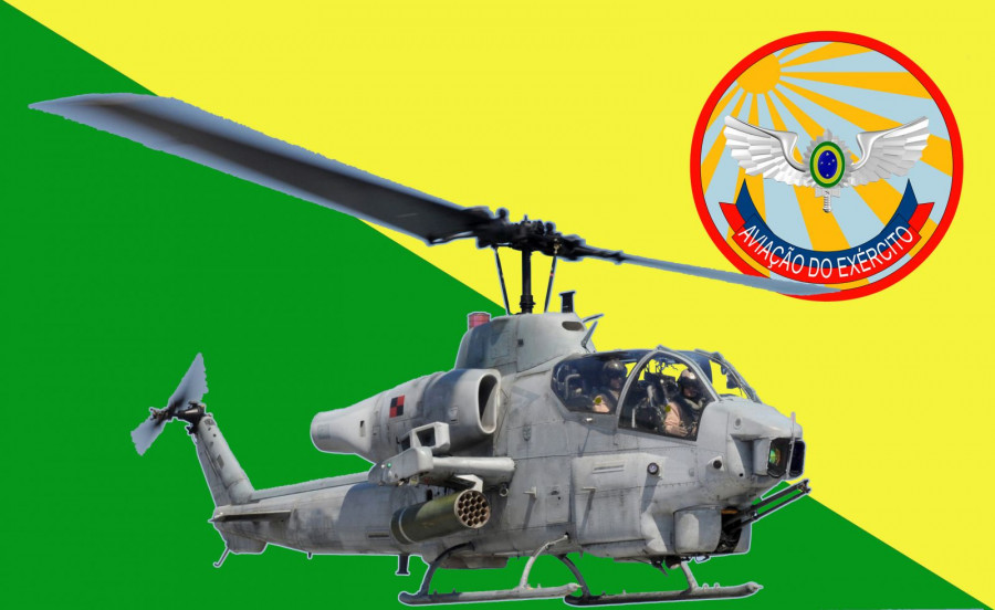 O AH-1W deverá ser empregado pelo Exército Brasileiro na instável fronteira norte do Brasil.