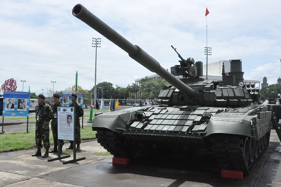 Rusia envió un lote de 50 tanques T-72B1 al Ejército de Nicaragua. Foto: Ejército de Nicaragua.