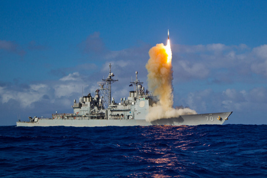 Ensayo de un misil SM-3 Block 1B. Foto: Marina de Estados Unidos