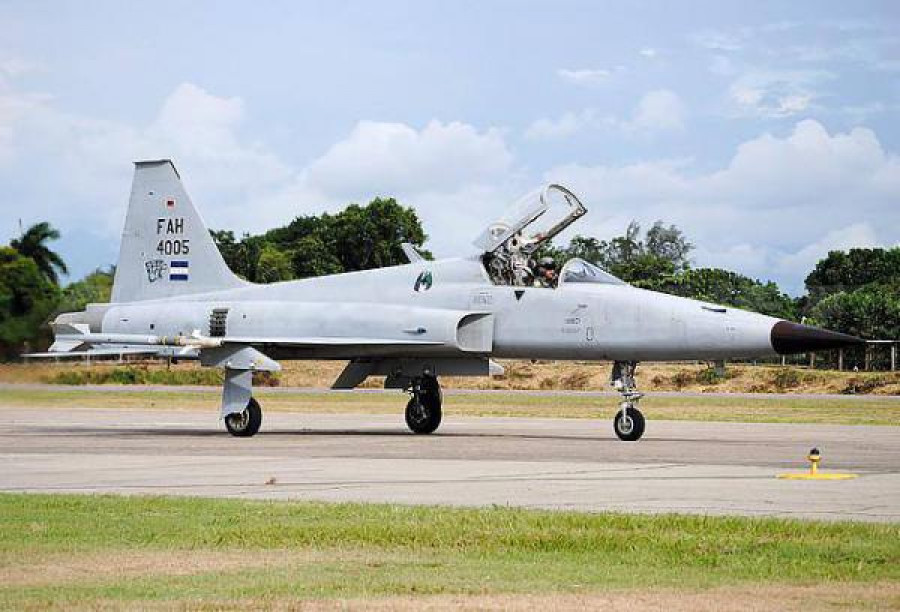 Caza F-5E Tiger II de la FAH que será puesto a punto. Foto: Fuerza Aérea Hondureña.