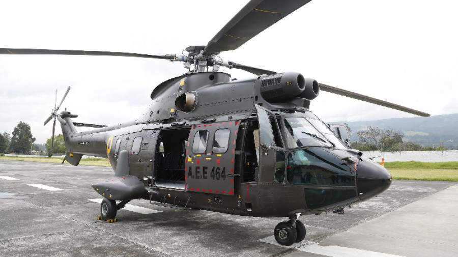 El helicóptero Super Puma repotenciado. Foto: Ministerio de Defensa de Ecuador