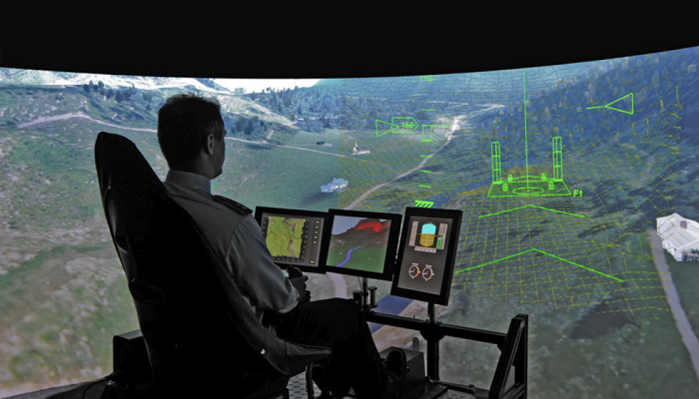 Cabina de realidad virtual. Foto: Airbus Defence and Space