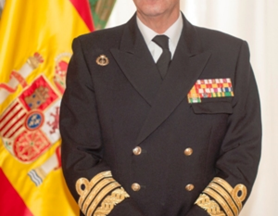 Almirante jefe de Apoyo Logístico Salvador María Delgado Moreno. Foto: Armada