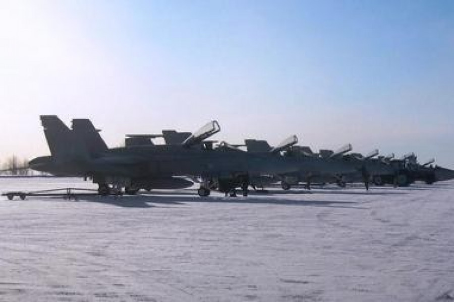 Aviones F-18 finlandeses. Foto: Ministerio de Defensa de Finlandia