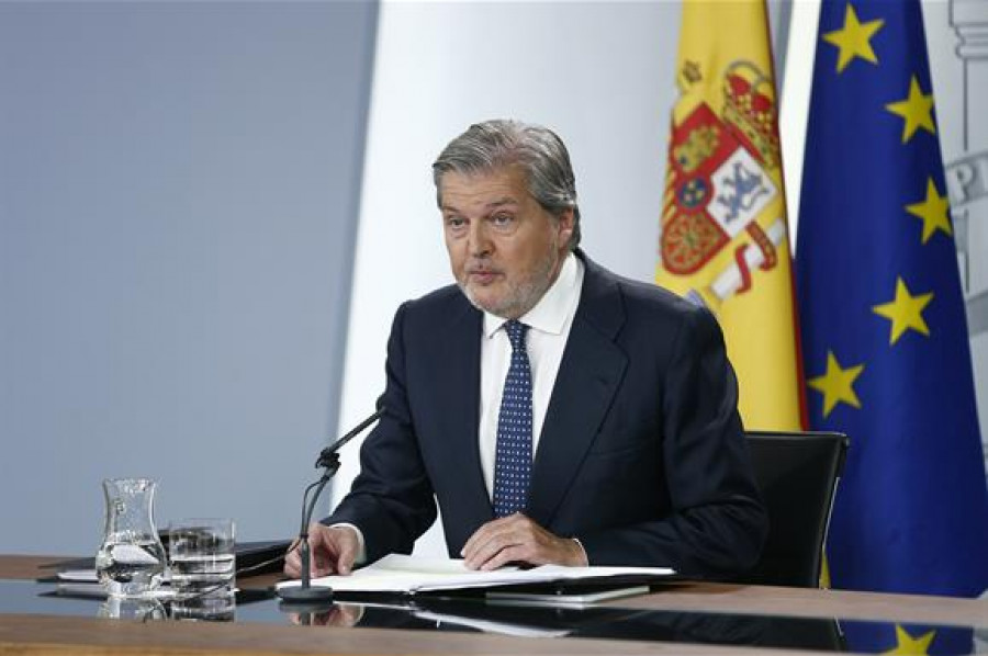 El portavoz del Gobierno,  Iñigo Méndez de Vigo, tras el Consejo de Ministros. Foto: La Moncloa