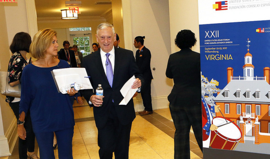 Cospeal y Mattis en el foro hispano-estadounidense. Foto: Ministerio de Defensa