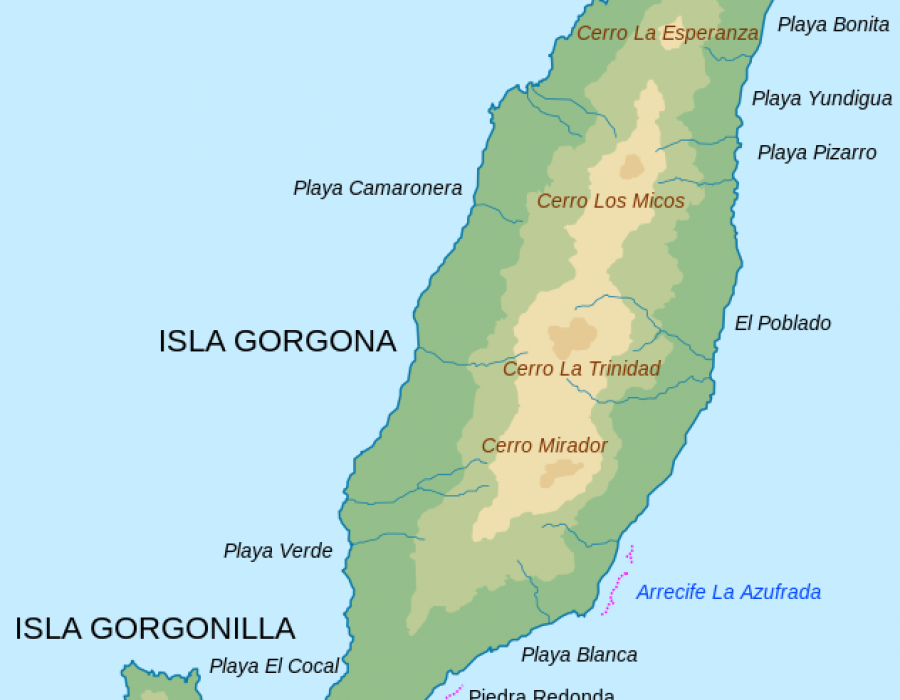 Mapa de la Isla Gorgona svg