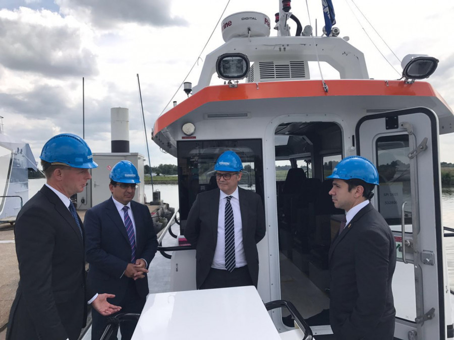 Viceministro de Seguridad de Panamá, Jonattan Del Rosario, realizó un recorrido en Damen Shipyards. Foto: Ministerio de Seguridad de Panamá.
