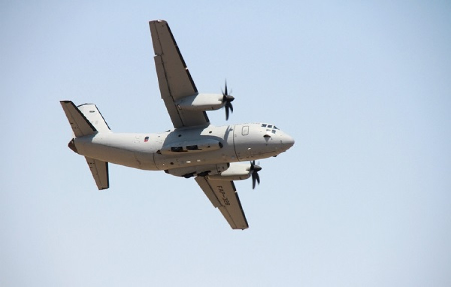 C-27J Spartan de matrícula FAP-328 de la Fuerza Aérea del Perú en pleno vuelo. Foto: Fuerza Aérea del Perú