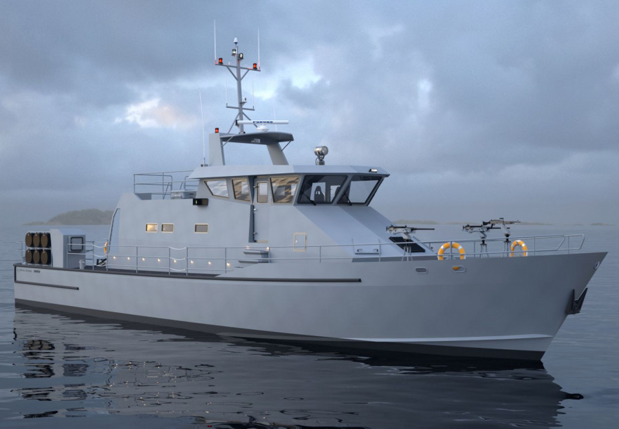 El nuevo patrullero, basado en un modelo de Damen Shipyards, será de mucha utilidad para la región. Foto: Metal Shark.