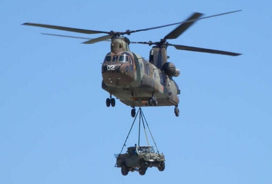 Helicóptero Chinook de las Famet. Foto: Boeing