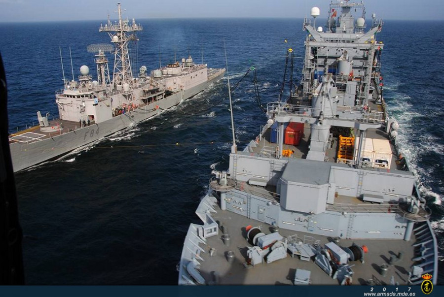 Fragata Reina Sofía durante el ejercicio Joint Warrior 171. Foto: Armada