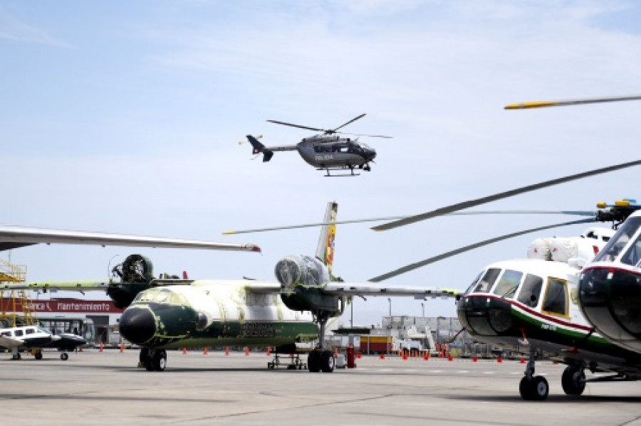Aeronaves de la Diravpol. Un An-32B a la espera de recuperación. Foto: Ministerio del Interior del Perú