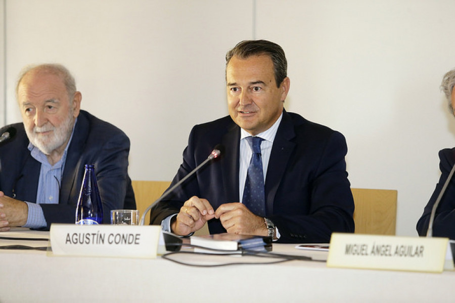 El secretario de Estado, Agustín Conde, durante su intervención. Foto: Ministerio de Defensa