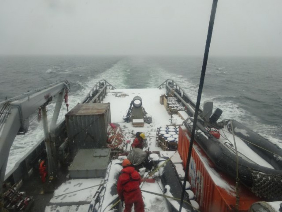 Buque Latauro de patrulla en aguas antárticas. Foto: Armada de Chile