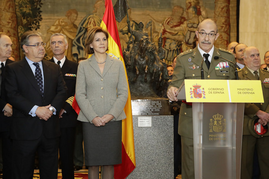 El general Alejandre durante su discurso. Foto: Ministerio de Defensa