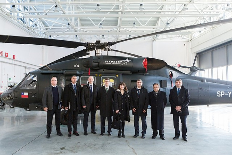 Visita embajador de Chile en Polonia a PZL Mielec Foto: PZL MielecSikorsky Aircraft Corporation