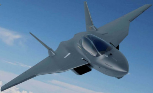 Recreación del futuro avión de combate del sistema FCAS. Imagen: Ejército del Aire