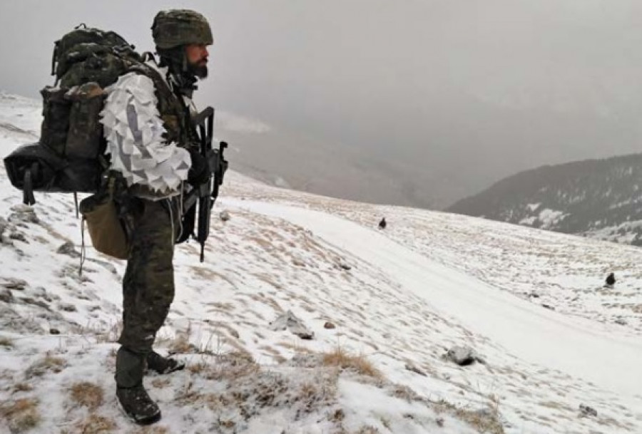 Soldado equipado con mochila en un ejercicio. Foto: Ejército de Tierra