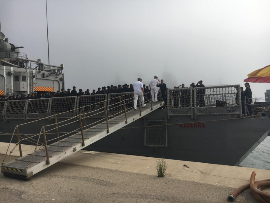 Fragata Navarra a su llegada a Rota. Foto: Armada española